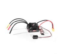 Alanmoship 1Pc 80A Brushless ESC Sensorless Waterproof Speed-Controller with Cooling-Fan for 1/10 RC Car Buggy Truck Off-Road Racing, Red Black(B)
