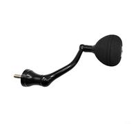 Alanmoship 1pc Folding Single Arm Handle with EVA Knobs for Spherous for STELLA for STRADIC Biomaster SW5000 SW6000 Reel Parts Silver Fishing Accessory(black)