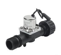 Alanmoship 1pcs Low-Voltage High-Flow Pulse Water Valve with Quick-Connect Thread for Efficient Garden Irrigation Systems Low Pressure Compatible Black Plastic 13x13x6cm