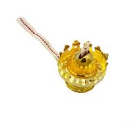 Alanmoship 1x Metal Kerosene Lamp Burner Holder L555 Replacement for Vintage Oil Lanterns Retro Lotus Style Stable Cap Golden 5cm Height Camping Decor