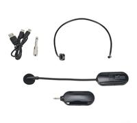 Alanmoship 2.4G Wireless Microphone Headset With 50M Range, Digital Sampling 16Bit-16KHZ, 6-8 Hours Working Time For Speaker Voice Teaching Yoga Outdoor Live