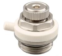 Alanmoship 2 Pack Brass Radiator Air Vent Valve Automatic and Manual Nickel Plated Threaded Fitting for Home Heating System Efficient Air Release White(4 Points * 1/2)