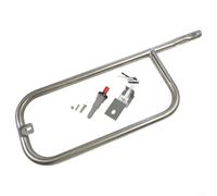 Alanmoship 2 Pack Grill Ignition Kit and Burner Tube Compatible with for WEBER Q100 Q200 Q220 Q1000 Q2000, 304 Stainless Steel Replacement Parts for Outdoor BBQ Cooking, Silver