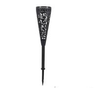 Alanmoship 2 Pack Plastic Hollow Cone Flower Basket with Lawn Spikes for Cemetery Grave Decor Outdoor Garden Use Black 42.2x7cm(1pc)