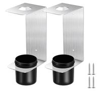 Alanmoship 2 Pack Wall Mount Aluminum Funnel Holder with 300ml Removable Cup for Oil Filter, Fits 8-18in Funnels, Garage Workshop Storage Rack, Silver