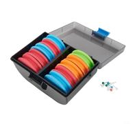 Alanmoship 20Pcs EVA Foam Rig Winders, With Pins In Portable ABS Storage Box, Lightweight Fishing Tackle Organizer For Sea Fishing