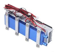 Alanmoship 288W Thermoelectric Peltier Cooler, 12V Semiconductor Refrigeration Device with 4 Chips for 5.28 Gal Small Space Cooling, 7.1x2.6x2.4 In