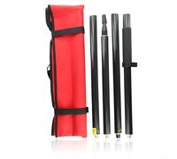 Alanmoship 2M Carbon Fiber Survey Pole with GPS, 5/8" Thread for GNSS Total Station, 4-Section Collapsible Rod for Land Surveying Field Work, Black(2M)