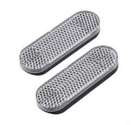 Alanmoship 2Pcs Front Reflectors for Xiaomi for MI 9 Scooter Silver Yellow Safety Stickers Night Riding Visibility Plastic Accessories 73x25mm(Silver)