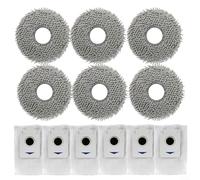 Alanmoship 2x4 Mop Cloths and Filters for Ecovacs for X5 for OMNI for X5 PRO, Washable Microfiber Replacement Parts for Home Pet Hair Cleaning, PP Material(2 * 6pcs)