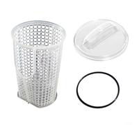 Alanmoship 3-Pack Sand Filter Lid with Gasket and Basket for SPS Pump Models 58486 58497 58499, ABS and Rubber Seal Replacement Parts for Outdoor Pool Filtration System Maintenance