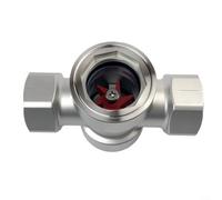Alanmoship 304 Stainless Steel Concentric Water Flow Indicator with Sight Glass for Pipeline Monitoring in Industrial, Food and Automation Systems, Internal Thread Connection DN8-DN25,(DN20)