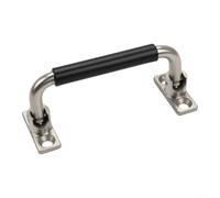 Alanmoship 304 Stainless Steel Folding Drawer Pull with Anti-Slip Rubber Grip for Industrial Toolboxes and Storage Cabinets Silver 100mm Center Distance(LS508-150)