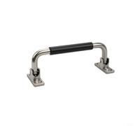 Alanmoship 304 Stainless Steel Folding Drawer Pull with Anti-Slip Rubber Grip for Industrial Toolboxes and Storage Cabinets Silver 100mm Center Distance(LS508-120)