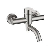 Alanmoship 304 Stainless Steel Rotary Mixing Valve Shower Faucet With Hot And Cold Water Control, Wall Mounted Bathroom Tap, Water-Saving Aerator, Brushed Finish, 200X185x170mm
