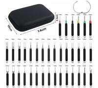 Alanmoship 36-Piece Automotive Terminal Removal Tool Set With Case, High-Carbon Steel Depinning Kit For Wiring Harness, Compatible With Car, Motorcycle & Electronics(Black)