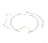 Alanmoship 38cm Curved LED Strip for Ceiling Fan Light, Three-Color Changing Magnetic Mount Bar, 36W Dual Driver Option for Modern Home Office Lighting Decor(Light strip)
