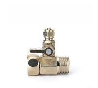 Alanmoship 4 Way Metal Purifier Connector Ball Valve Tee Fitting with Integrated Inlet Tee and High-Precision Threads for RO Filtration Systems, Compatible with 6.5mm Tubing