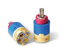 Alanmoship 40Mm Pressure Balance Cartridge Compatible With For Hain-Yo JL02BJ, For Glacier Bay, EZ-Flo, For Aquasource And For Pioneer, Blue And Red Mixing Valve Replacement