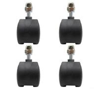 Alanmoship 4PCS Replacement Caster Wheels For Midea Electric Oil Heater 40X30mm Black Plastic Omni-Directional(Without Brake)