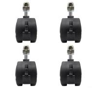 Alanmoship 4PCS Replacement Caster Wheels For Midea Electric Oil Heater 40X30mm Black Plastic Omni-Directional(With Brake)