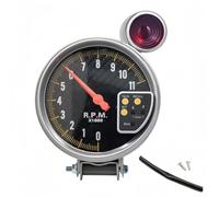 Alanmoship 5-Inch RPM Tachometer Racing Gauge With Carbon Fiber Face And Programmable Shift Light, Compatible With Most 12V Fuel Vehicles For 1-8 Cylinder Engines
