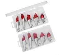 Alanmoship 5Pcs Hard Fishing Lure Kit With Minnow Pencil VIB Popper Crankbait, Realistic Baits For Bass Pike, Multicolored Tackle Box Set For Lake River Sea(B)