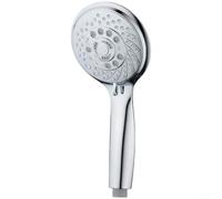 Alanmoship 6 Function High Pressure Shower Head, ABS Wall Mounted Spray with Massage Rain Setting, Self-Cleaning Nozzles for Bathroom Home Use, Standard 20mm Fit, Silver(A)