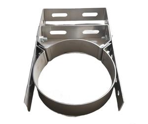 Alanmoship 6 Inch Adjustable Stainless Steel Chimney Pipe Holder For 150Mm Flue Bracket Clamp, Secure Wall Support For Fireplace, Wood Stove And Boiler Installation(150 short)