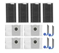 Alanmoship 6-Pack Robot Vacuum Replacement Parts for Ecovacs for DEEBOT T90 Pro for OMNI, Includes Filters Side Brushes Dust Bags, High-Efficiency Cleaning Kit for Home Pet Hair(Quarterly Sets)