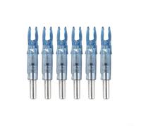 Alanmoship 6 Pieces Illuminated Arrow Nocks for 6.2mm Carbon Aluminum Shafts Red Blue Green Low Light Visibility Outdoor Gear(blue)