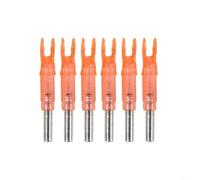 Alanmoship 6 Pieces Illuminated Arrow Nocks for 6.2mm Carbon Aluminum Shafts Red Blue Green Low Light Visibility Outdoor Gear(Red)