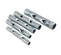 Alanmoship 6PC Metric for Tubular Box Spanner Set 8-17mm Deep Reach Socket Wrench Kit with Torque Bar for Automotive Plumbing Repair