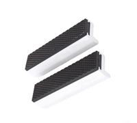 Alanmoship 75mm Vise Protective Jaws with Magnet, Soft Aluminum Alloy Replacement for Clamping, Silver Black Accessories for DIY and Precision Engineering Tasks