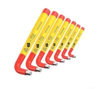 Alanmoship 7pcs for vde Insulated Hex Key Set 1000V - Metric Alloy Steel Hex Wrench Kit 3-12mm for Electricians & High Voltage Safety(7pcs A Type)