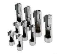 Alanmoship 9-Piece Open-End Spanner Set Ultra-Thin Chrome Vanadium Steel for Brake Line Fuel Tube Removal 10mm to 22mm Silver