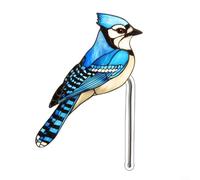 Alanmoship Acrylic Bird Butterfly Garden Stake Decorative Plant Pot Ornament Outdoor Yard Art Flower Bed Decor Stained Glass Effect Whimsical Garden Decoration(A)