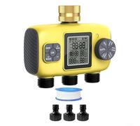 Alanmoship Adjustable Garden Watering Timer,3-Outlet 3 for zone With Brass Inlet Watering Programs Automatic Prinkler Timer Child Lock Mode With Rain Delay For Yard,Lawn