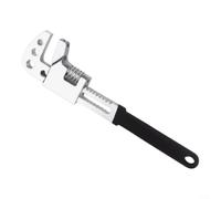 Alanmoship Adjustable Wrench For Mechanics DIY Heavy Duty High Torque | F-Shaped Wrench, 45 Steel Heat-Treated, 105mm Jaw, Silver, for Plumbing Automotive Repair, 15 Inch Large Opening Tool
