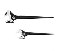 Alanmoship Adjustable Wrench Set With Crowbar Tip - 12 & 16 Inch Heavy Duty Spud Wrench For Bolt Hole Alignment, Made From For CR-V Steel, Includes Roll-Up Bag