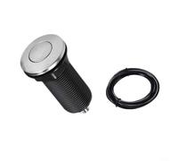 Alanmoship Air Switch Push Button Toilet Flush Replacement Metal Pneumatic Switch Black