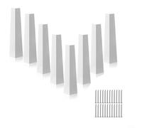 Alanmoship Aluminium Siding Corner Trim 8-Inch For House Exterior Outside Corner, Mobile Home Renovation, Construction With Smooth Finish, Easy Installation, 8 Sets