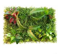 Alanmoship Artificial Green Wall Panel 40×60 Cm Plastic Faux Plant Fence Decoration For Home Garden Outdoor Wedding - Realistic for LEAF Appearance Easy To Install(B)