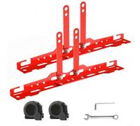Alanmoship Automotive Toe Alignment Tool for Home Use, Metal Wheel Calibration Kit with Tape Measure, Compatible with 14mm and 16mm Nuts on for JEEPS Trucks SUVs, Black Orange-Red(Orange-Red)