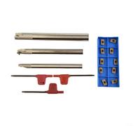 Alanmoship BAP 300R CNC Indexable End Mill Holder Set with 10pcs APMT1135 Inserts, Alloy Steel Turning Toolholders for C10-10/C12-12/C16-16 Shanks, Industrial Machining Kit