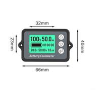 Alanmoship Battery Capacity Voltage Current Meter Digital LCD Display Power Monitor Indicator For Car Motorcycle Electric Vehicle With Automatic Wake-up Function