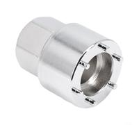 Alanmoship Bike Crankset End Cap Bolt Extractor Tool, for FSA Bicycle Crank, 45# Steel CNC Wrench, for M27 Self-Extracting Screw Installation and Removal, Silver