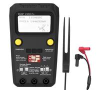 Alanmoship BSIDE ESR02 Pro Digital Transistor Tester, Auto Analyzer for Diodes Triodes MOSFETs Capacitors Inductors(ESR02PRO- BlackTest clip)