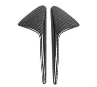 Alanmoship Carbon Fiber Style Side Mirror Camera Cover Decorative Trim Compatible With For Tesla Model 3 Model S Model X Black ABS Exterior Accessories