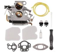 Alanmoship Carburetor Kit For HS 235, 235E, 236, 236E 240 240E Chainsaw Lawn Mower, C1T-W33C Replacement With Gaskets Air Filters Fuel Filter Pipe And Adjustment Tool